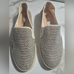 INC International Concepts Silver Studded Flats